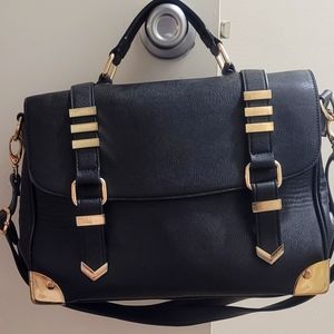 Aldo,large black,faux leather,tophandle,crossbody